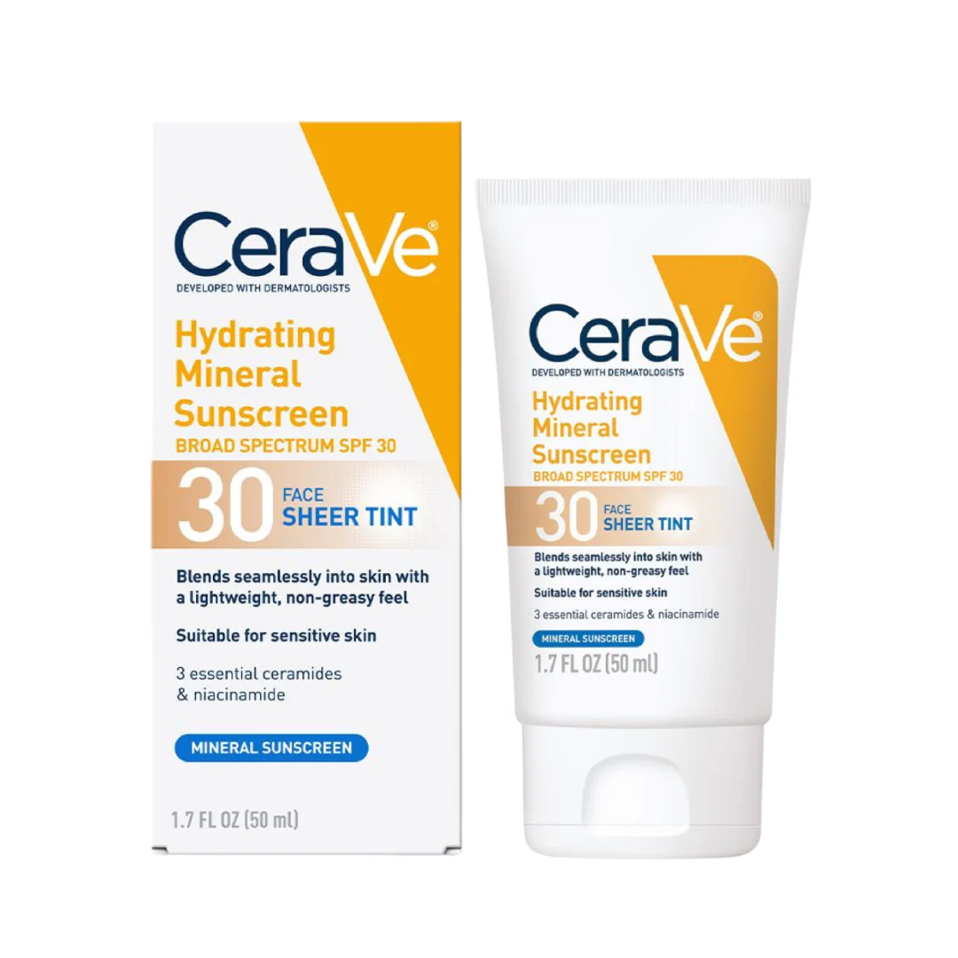 CeraVe Hydrating Mineral Sunscreen SPF 30 Face Sheer Tint