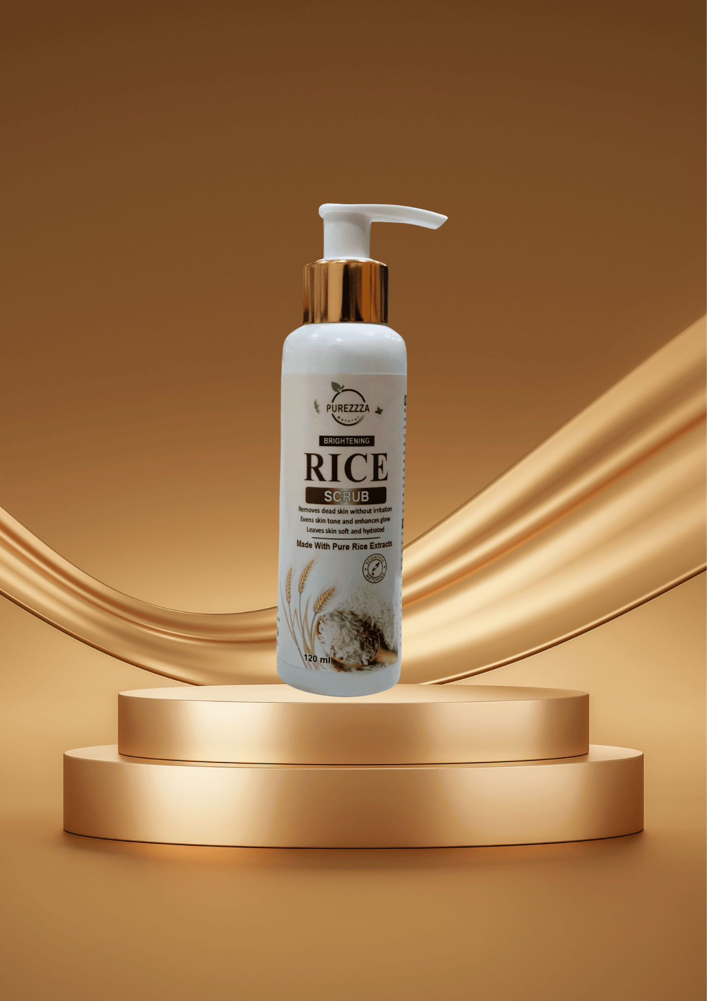 Purezza Natural Rice Scrub 120ml - Image 2