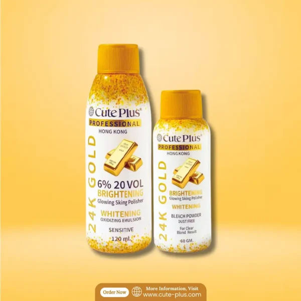 Cute Plus Whitening 24K Gold Skin Polish Set