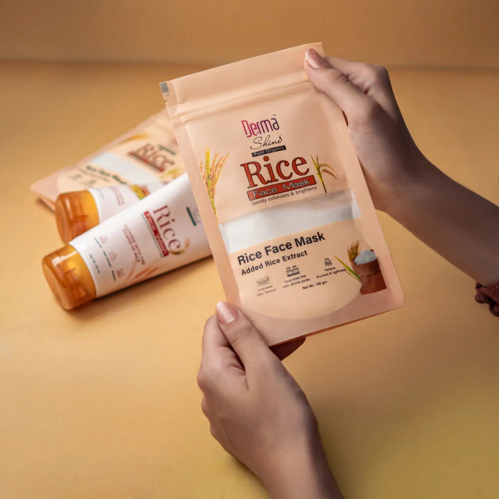 Derma Shine Rice Face Mask Powder 100g - Image 4