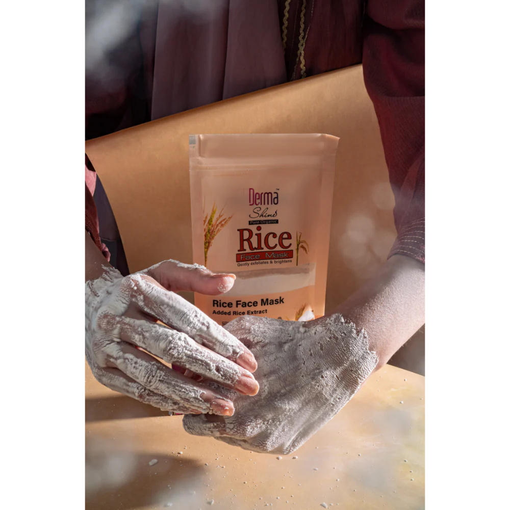 Derma Shine Rice Face Mask Powder 100g - Image 5