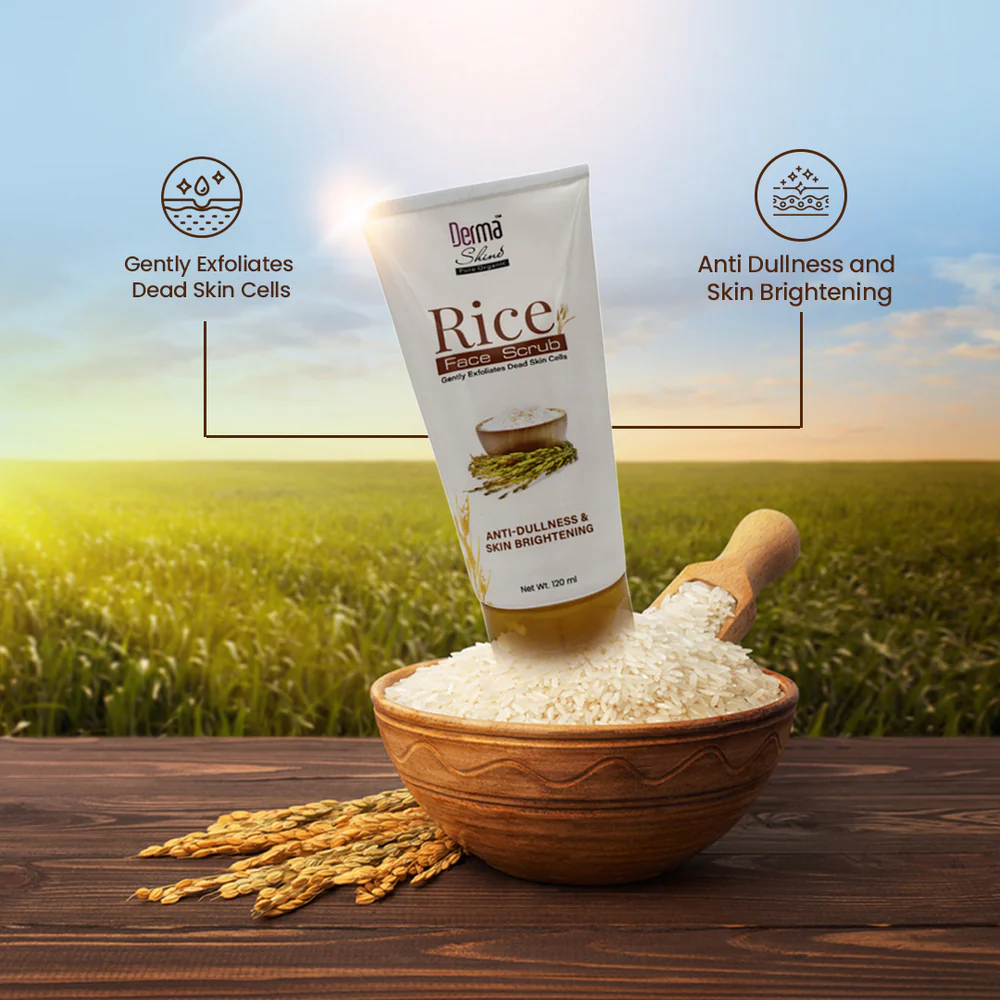 Derma Shine Rice Face Scrub 120ml - Image 2