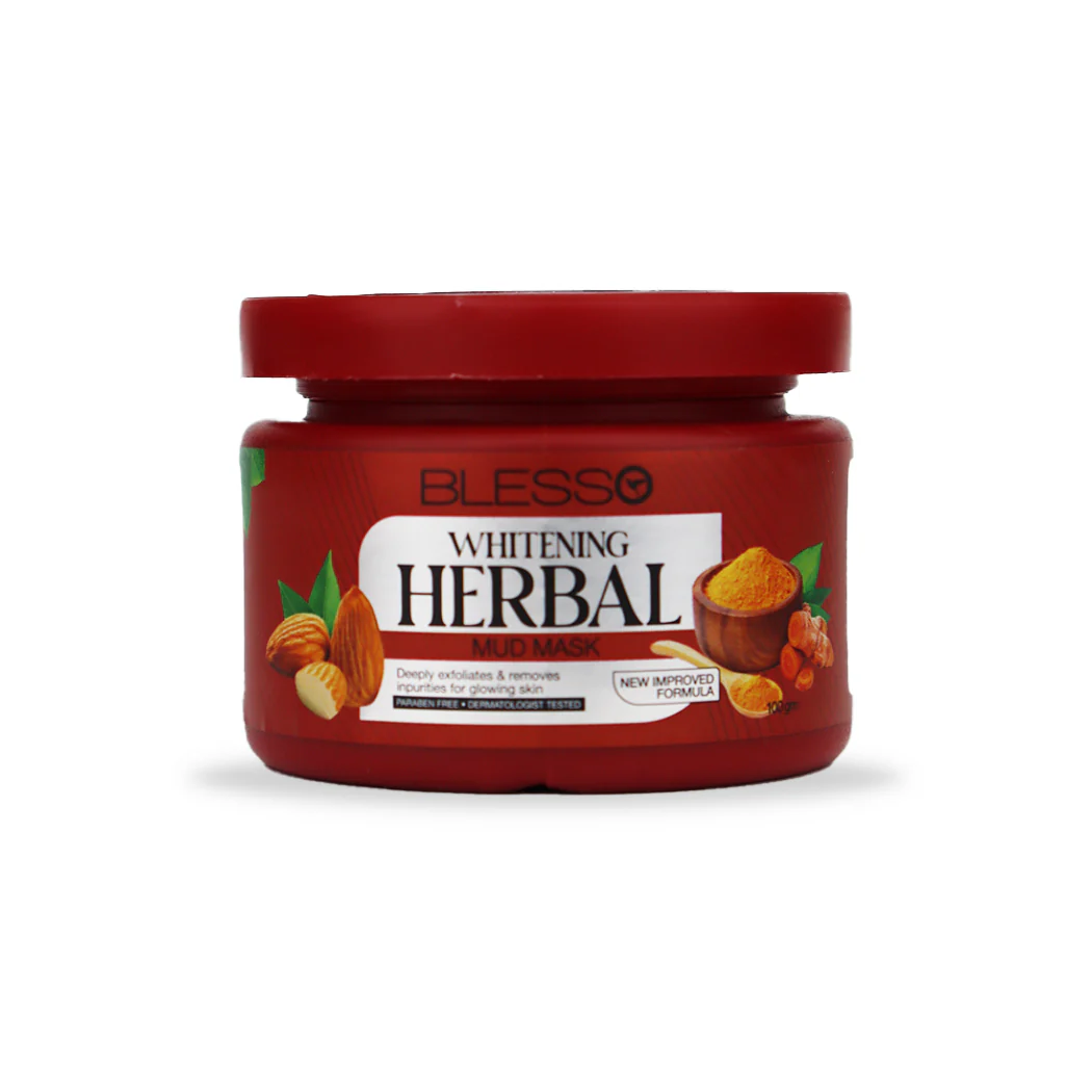 Blesso Whitening Facial Herbal Mud Mask 100ml (New Packing)